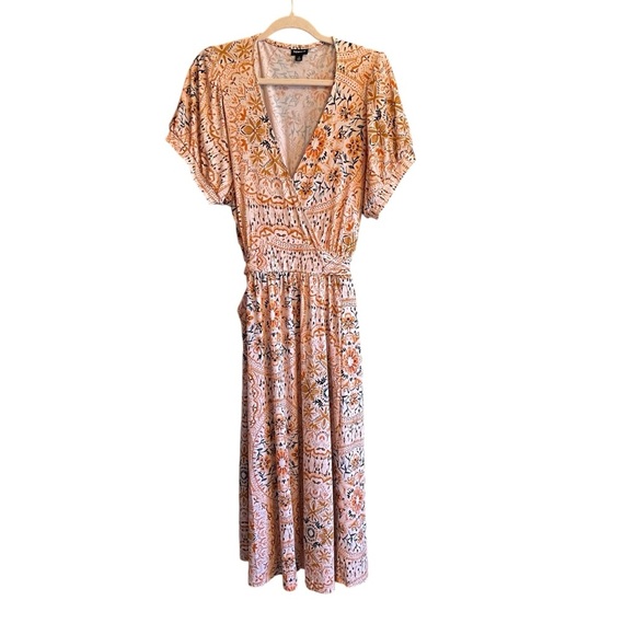 Torrid Peach Medallion Studio Knit Puff
Sleeve Skater Midi Dress -Size 3X-NWOT - Picture 4 of 14